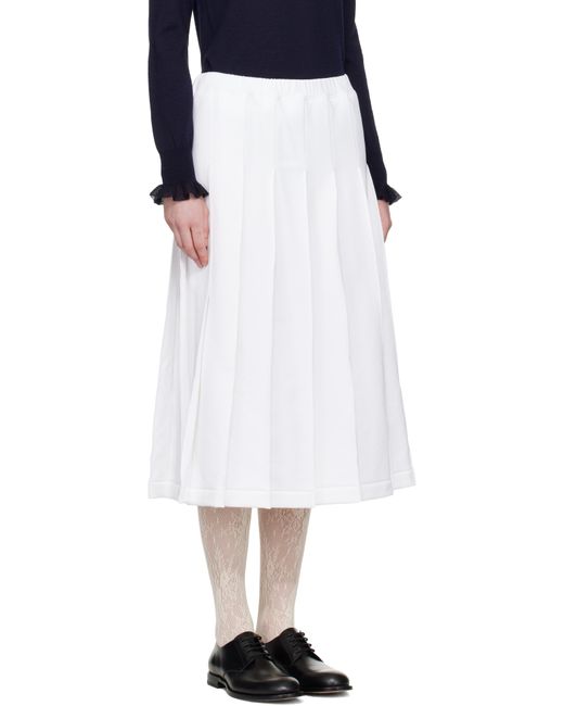 Comme des Garçons Black Pleated Midi Skirt