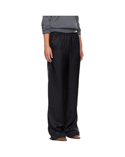 Loulou de Saison Black Alera Lds Silk Twill Trousers