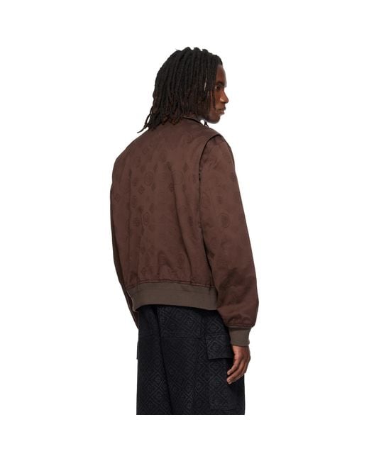 Casablanca Brown Monogram Blouson Jacket for men