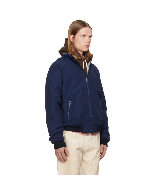 Polo Ralph Lauren Blue Nylon Bomber Jacket for men