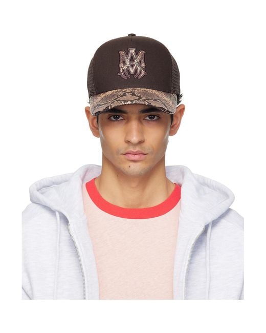 Amiri Brown Ma Snake Trucker Cap for men