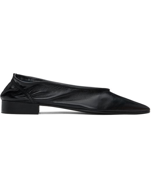 By Far Black Carré Ballerina Flats
