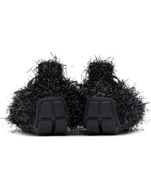 Simone Rocha Black Tinsel Grip Ballerina Flats