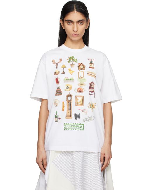 J.W. Anderson ホワイト Diorama プリントTシャツ White