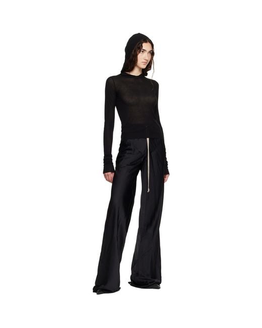 Rick Owens Blue Tower Drawstring Bias Trousers