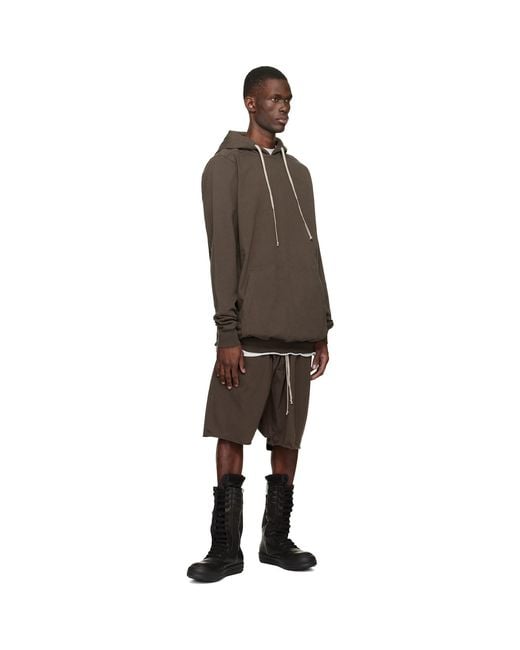 Rick Owens Black Temple Pullover Hoodie for men