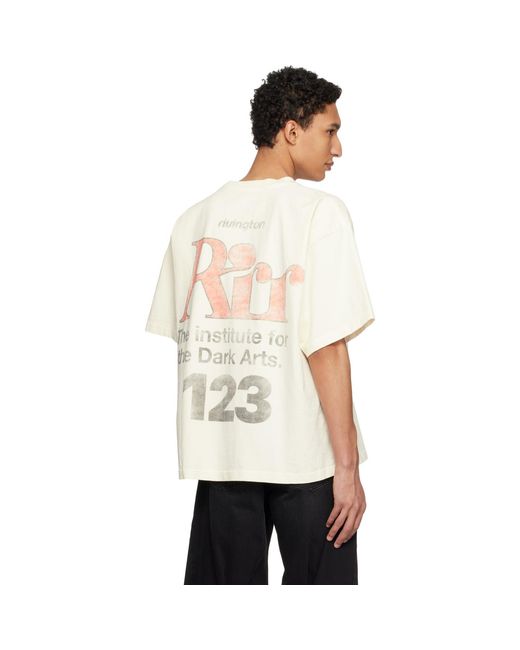 RIVINGTON roi Rebis White Off- 'Dark Arts Cva' T-Shirt for men