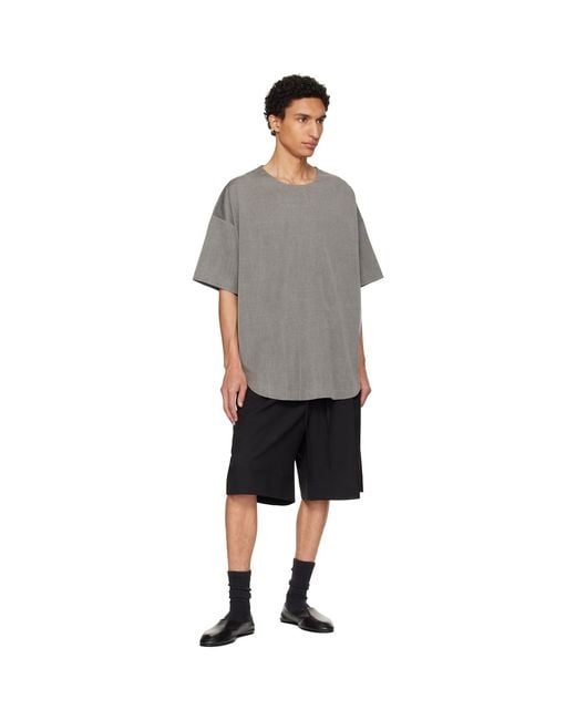 Fear Of God Gray Relaxed S/S T-Shirt for men