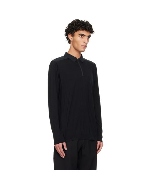 Veilance Black Frame Ls Polo for men