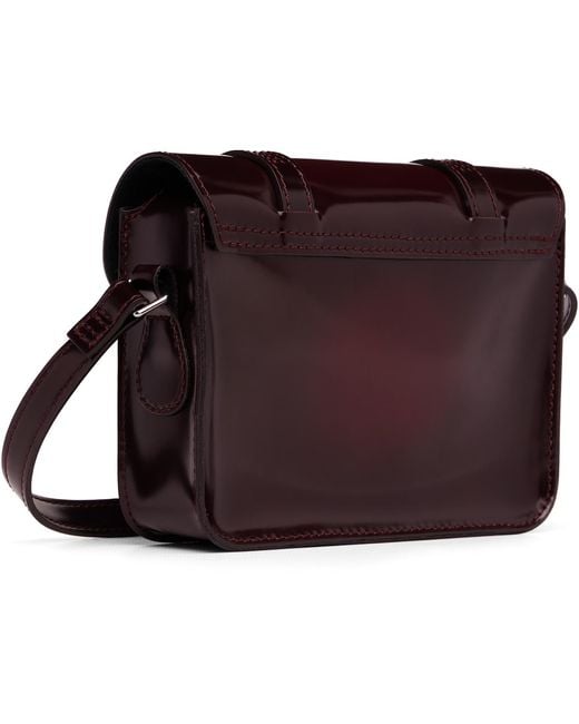 Dr. Martens Black Burgundy 7 Inch Faux-Leather Crossbody Bag