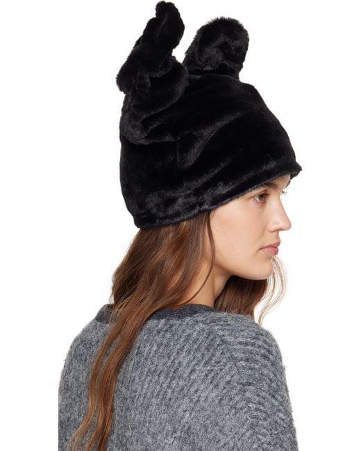OPEN YY Fleece Wire Beanie in Black | Lyst Canada