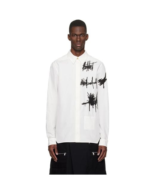 Rick Owens Black Off- 'Suicide' Edition Temple Rev Shirt for men