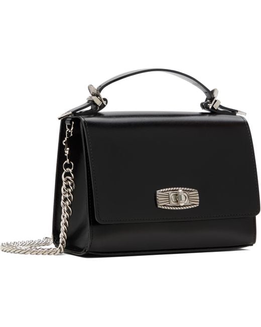 Toga ブラック レザー ショルダーバッグ Black