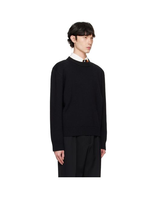 Bottega Veneta Black Classic Wool Tailored Sweater for men