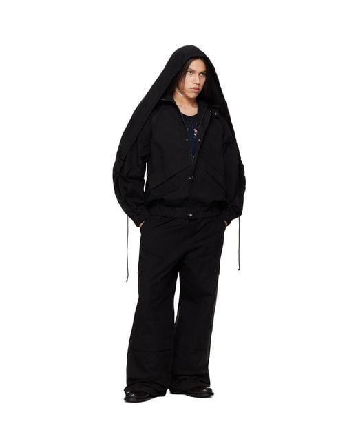 Egonlab Black Back Fold Track Jacket for men