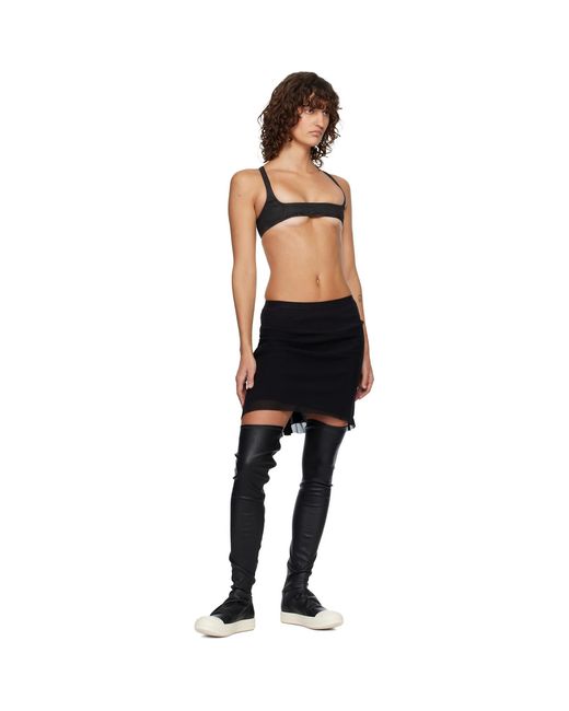 Rick Owens Black Temple Horny Denim Top