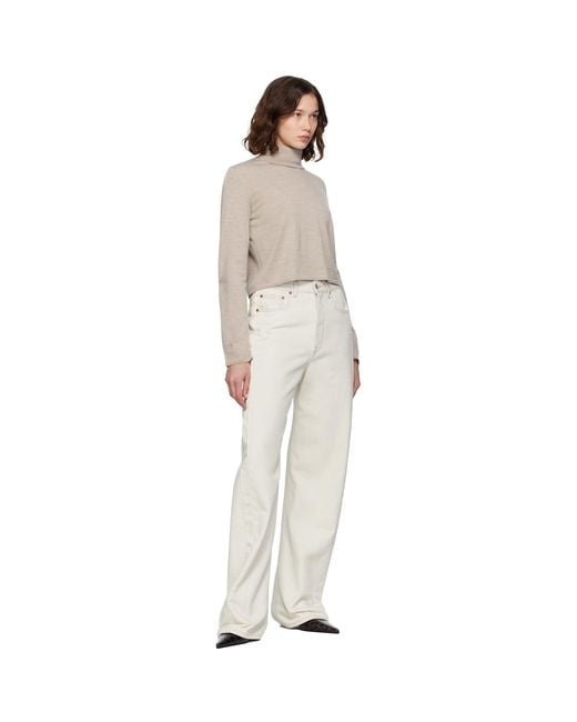 MM6 by Maison Margiela Natural Taupe Knitted Turtleneck