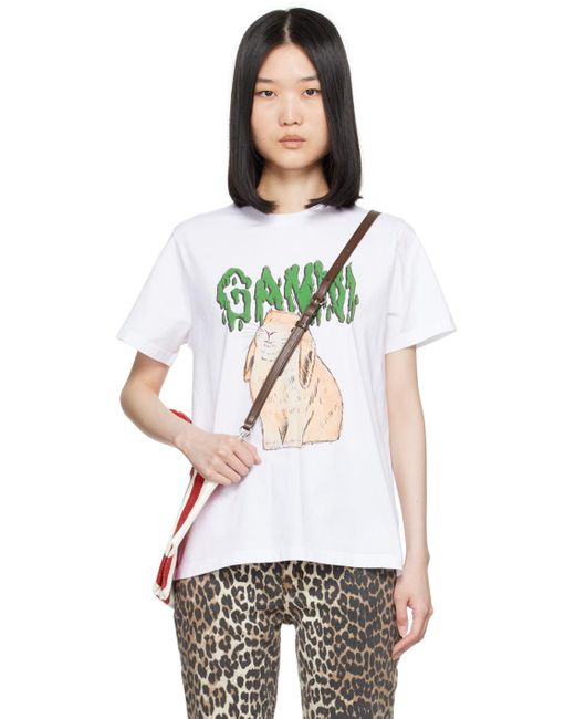 Ganni Black Bunny T-shirt