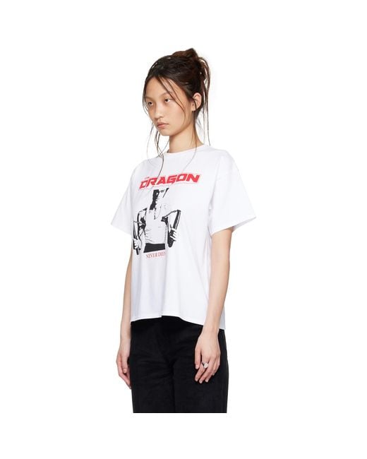 Lu'u Dan White Bruce Lee X Lựu Đạn Athletic T-Shirt
