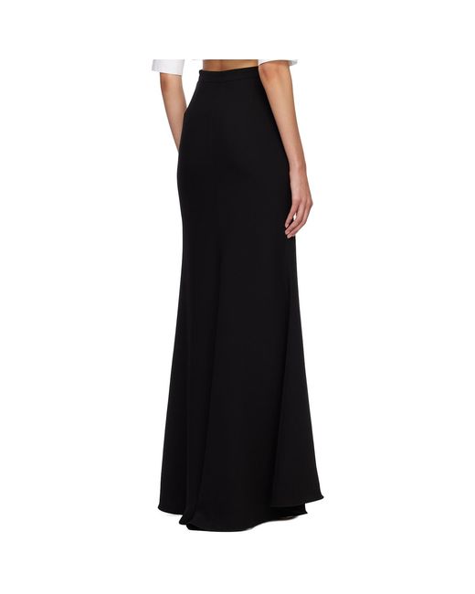 Valentino Black Fla Maxi Skirt