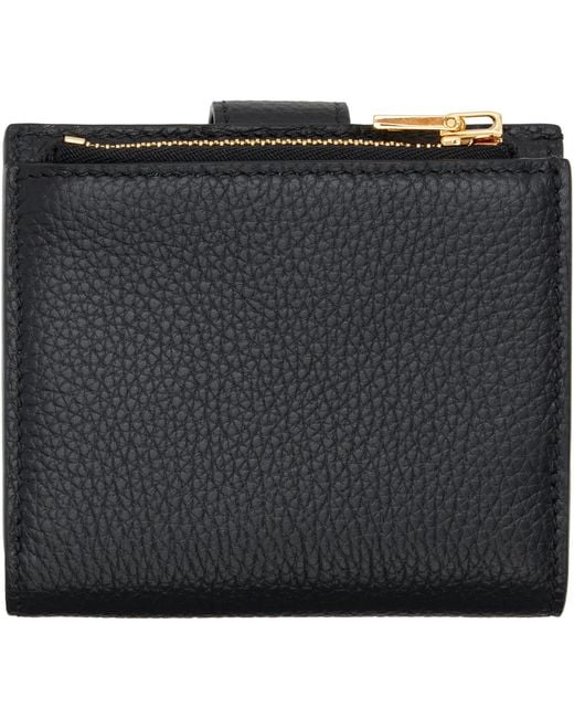 Tom Ford Black Soft Grain Leather Wallet for men