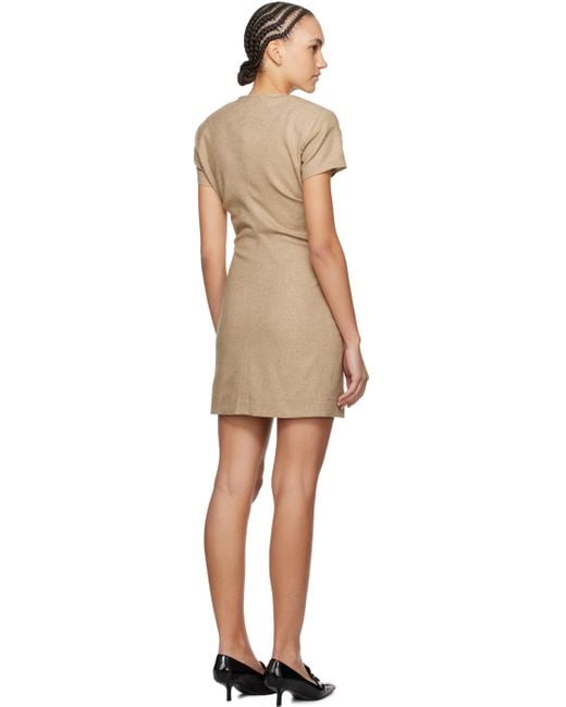 REMAIN Birger Christensen タン ボタン ミニワンピース Black