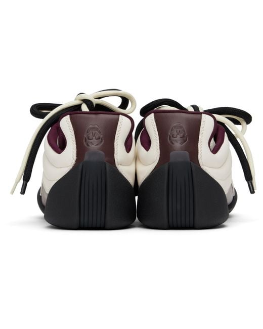Alexander McQueen Black Off- & Burgundy Flexion Sneakers for men