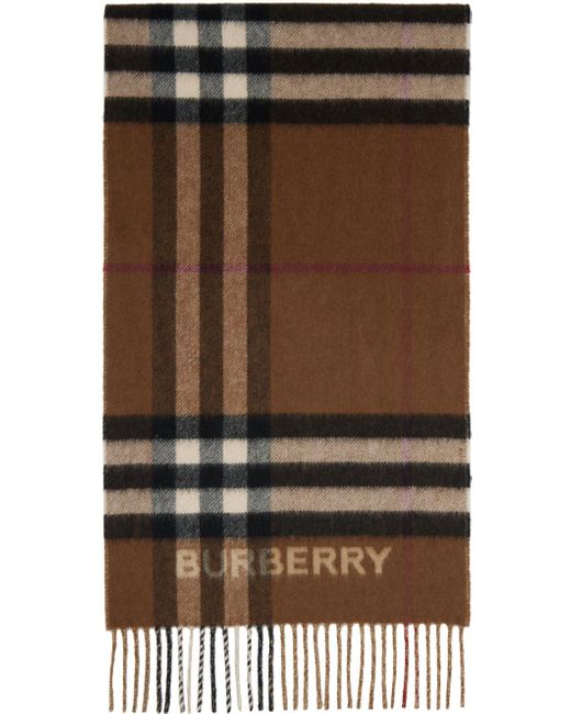 Écharpe contrastée et brun à carreaux Burberry pour homme en coloris Black