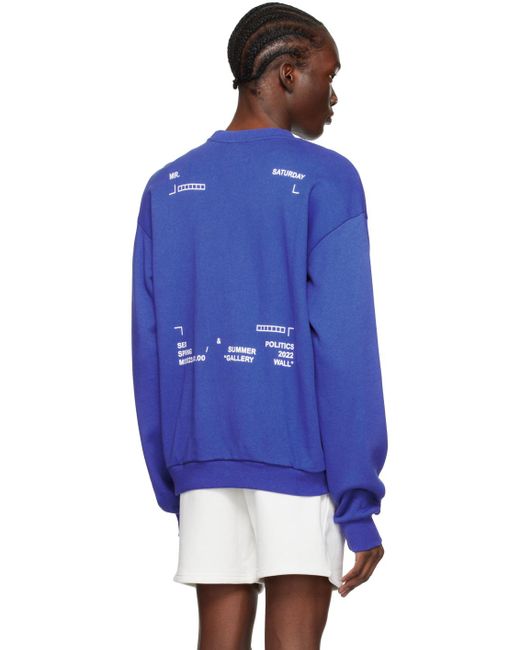 Pull Molletonné Bleu À Écusson Mr. Saturday pour homme en coloris Blue