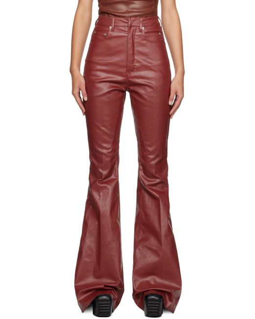 Rick Owens Red Bolan Jeans