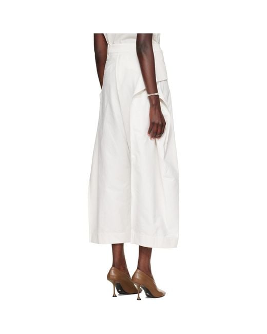 Issey Miyake White Off- Grainy Trousers