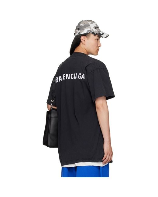 Balenciaga Black Double T-shirt for men