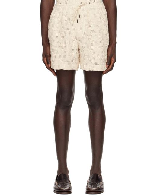 Oas Natural Off- Graphic Shorts for men