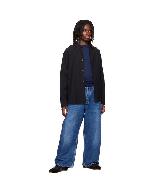 Studio Nicholson Blue Paolo Wide Leg Jeans for men
