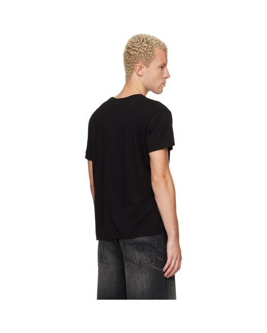 R13 Black Print 'Fucking Lies' Boy T-Shirt for men