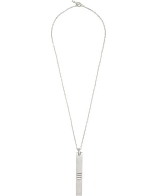 Parts Of 4 Black Plate Necklace for men