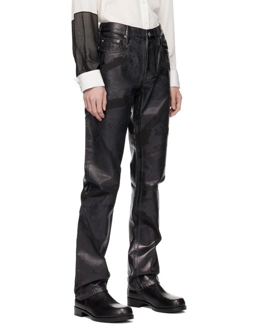 Helmut Lang Black Foiled Jeans for men