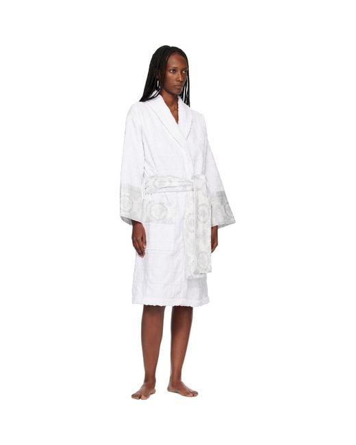 Versace White 'I Heart Baroque' Bathrobe