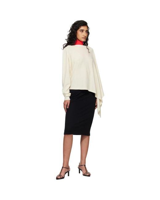 Jil Sander Black Knit Large Bib Dickey