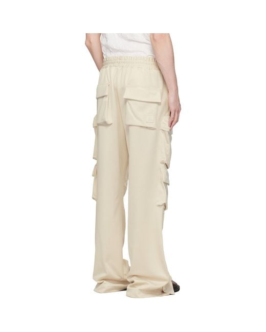 Amiri Natural Off- Multi Pocket Cargo Pants for men