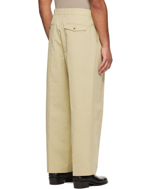 LE17SEPTEMBRE Natural Two Tuck Trousers for men