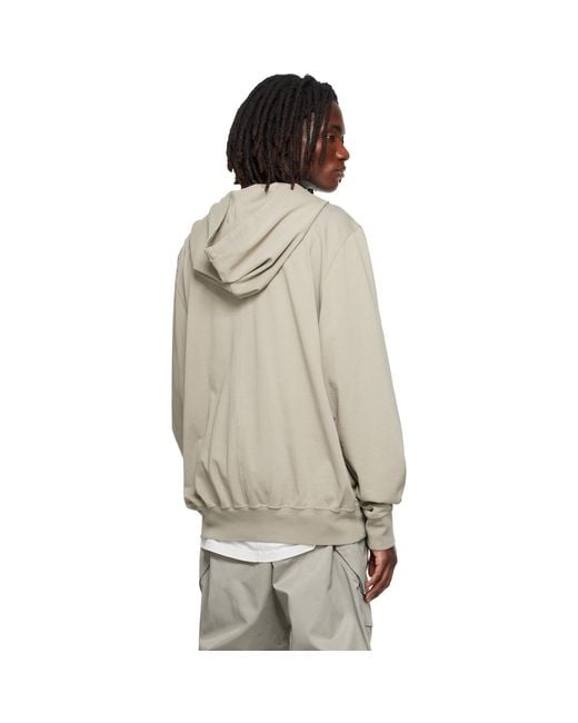 Rick Owens Gray Tower Oversized Hoodie for men