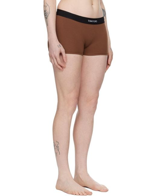 Tom Ford Brown Signature Boy Shorts