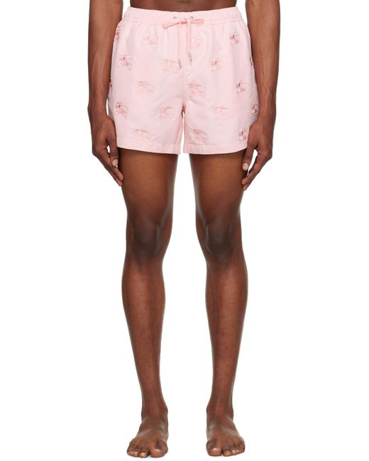 Burberry Pink Ekd Swim Shorts for men
