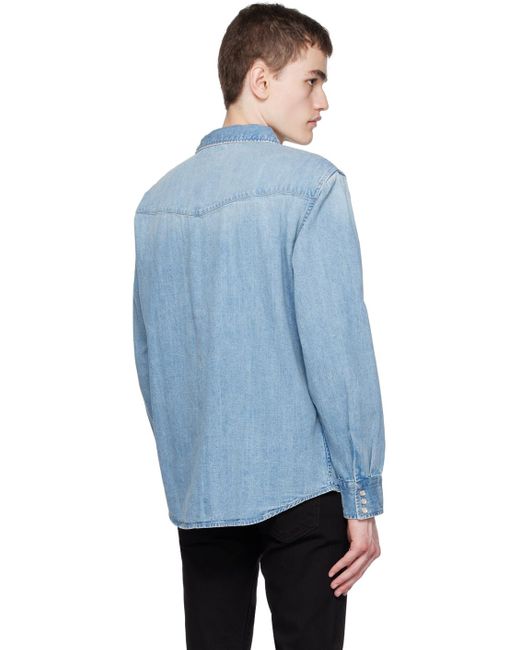 Levi's Blue Sawtooth Relaxed Fit Western Shirt for men