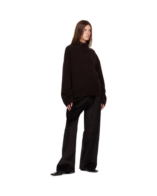 Studio Nicholson Black Grange Corduroy Wide Leg Trousers
