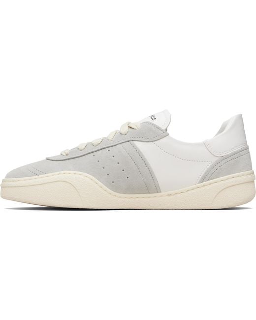 Acne White Leather Sneakers for men