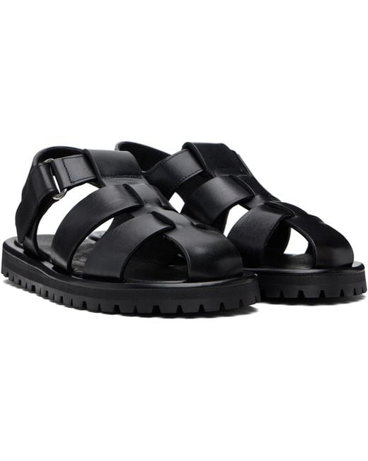 Studio Nicholson Black Sandom Sandals