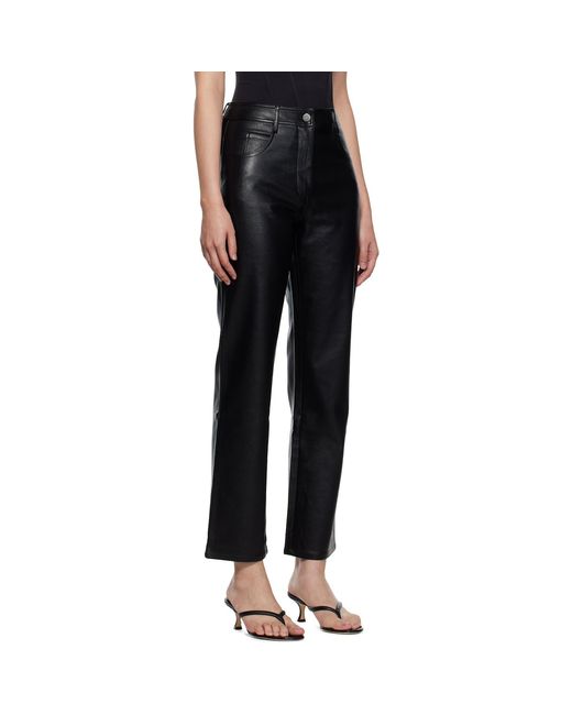 Miaou Black Junior Faux-leather Pants