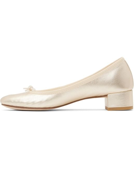 Repetto ゴールド Camille ヒール Black